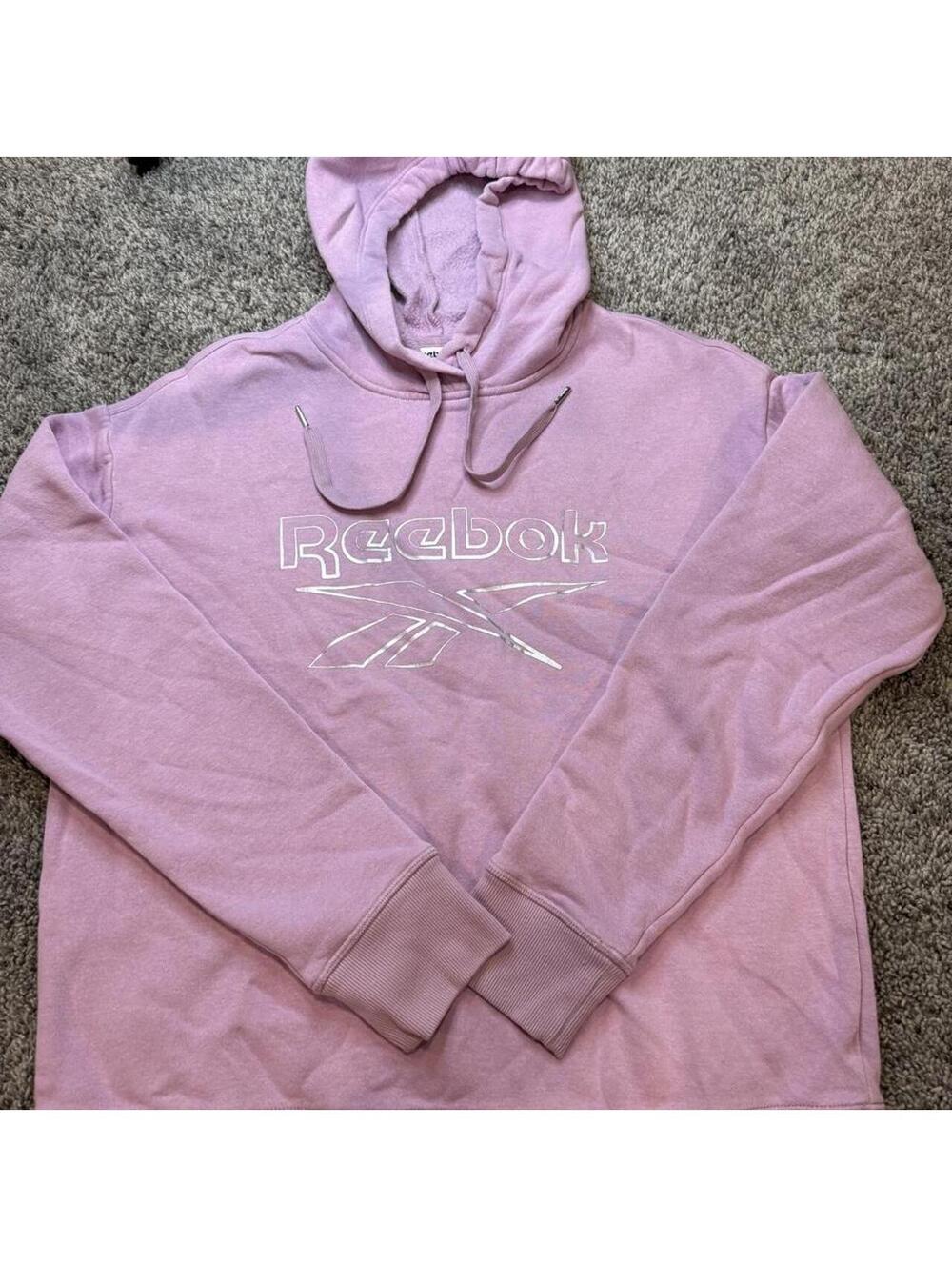 Reebok Pink Hoodie with Logo Print